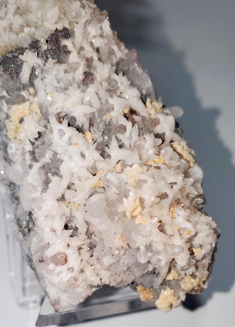 Quartz Hematite Pyrite Galena Dolomite Specimen 116g, Multi Mineral Cluster, Natural Crystal Display Piece image 15