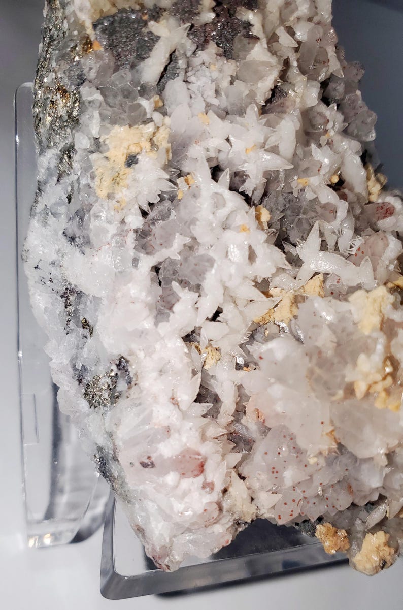 Quartz Hematite Pyrite Galena Dolomite Specimen 116g, Multi Mineral Cluster, Natural Crystal Display Piece image 2
