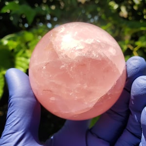 Rose Quartz Sphere 63mm, Healing Crystal Orb image 2