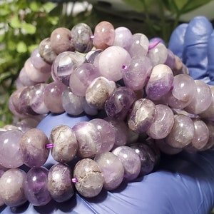 Chevron Amethyst Donut Bead Bracelet 1PC
