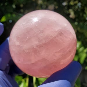 Rose Quartz Sphere 63mm, Healing Crystal Orb image 4
