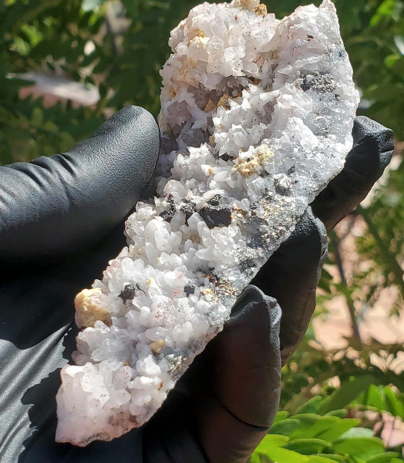 Quartz Hematite Pyrite Galena Dolomite Specimen 116g, Multi Mineral Cluster, Natural Crystal Display Piece image 9