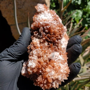 Red feather Calcite Cluster Mineral Specimen Hubei 446g