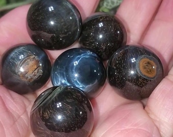 Blue Tiger Eye Mini Sphere – High Quality Crystal Orb, Hawk’s Eye Polished ball