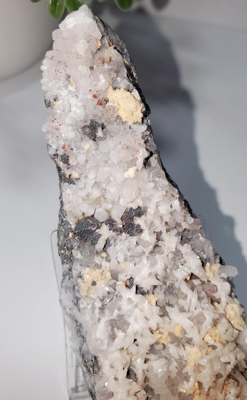 Quartz Hematite Pyrite Galena Dolomite Specimen 116g, Multi Mineral Cluster, Natural Crystal Display Piece image 18