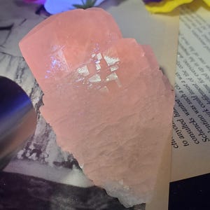 Pink Stepped Calcite,UV reactive specimen , calcite cluster, Hunan 188g