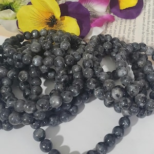 Larvakite bracelet 8mm Stretch bracelet 1pc