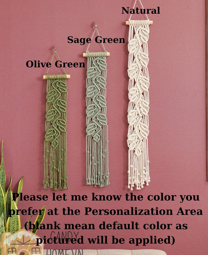 Boho Leaf Wall Art Narrow Wall Hanging Vertical Wall Decor Etsy