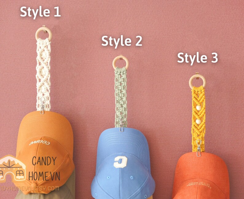 Cap Rack Macrame Cap Holder Cabin Wall Decor Hat Organizer Etsy