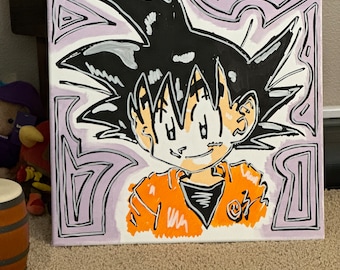 1/1 Handpainted Kid Goku Painting 20x20in