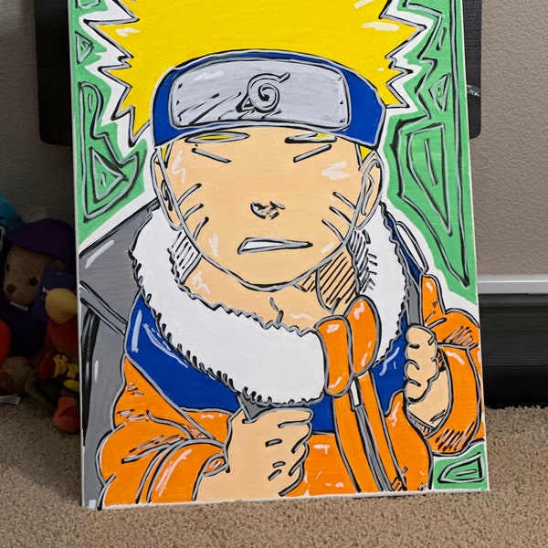 1/1 Handpainted Naruto Uzumaki Painting 18x24in
