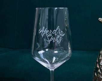 Aperol Glas mit Gravur, Aperol Spritz, graviertes Glas, Aperol Geschenk, Geschenk für Aperolliebhaber, Aperolglas, Aperol, Aperol Weinglas