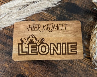 Frühstücksbrettchen Kinder, Baby Geschenk, Brettchen personalisiert, Geburtstagsgeschenk, Holzbrett mit Gravur, Frühstücksbrett,Taufgeschenk