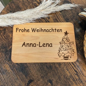 Frühstücksbrett personalisiert, Brettchen personalisiert, Babygeschenk Weihnachten, Holzbrett personalisiert, Geschenk Weihnachten, Kinder