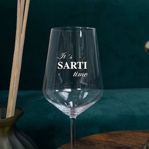 SARTI Glas mit Gravur, Its SARTI time, graviertes Glas, Sarti Geschenk, Geschenk für Sartiliebhaber, Sartiglas, Sarti Weinglas, Sarti Spritz