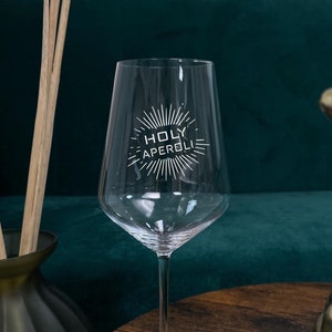 Aperolglas mit Gravur, Aperolglas, Glas mit Aperolspruch, Aperolgeschenk, Holy Aperoli, Aperolglas, Aperol, Aperolglas, Aperolglas graviert
