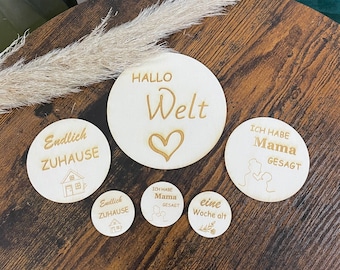 Meilensteine, Baby-Meilensteine, 30 Meilensteine, Meilensteine für Babys, Babygeschenk, Schwangerschaftsgeschenk, Holzmeilensteine, Geburt