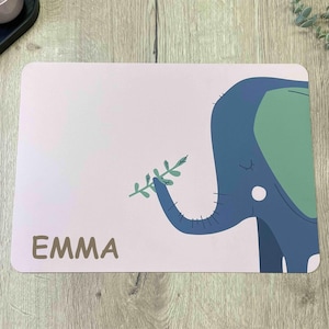 Personalized placemat, placemat with name, placemat personalized with name, placemat for children, placemat with animal motifs, gift