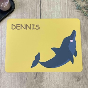 Placemat customizable, placemat with name, placemat personalized with name, placemat for children with animal motifs, gift