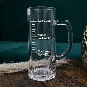 Beer glass with drinking barometer, beer glass with engraving, men's gift, beer glass personalized, beer gift, beer glass with handle & engraving