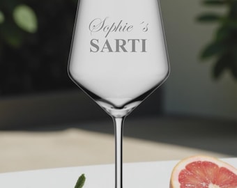 SARTI Glas mit Gravur, Its SARTI time, graviertes Glas, Sarti Geschenk, Geschenk für Sartiliebhaber, Sartiglas, Sarti Weinglas, Sarti Spritz