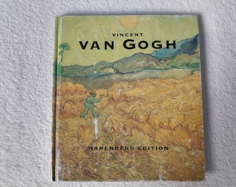 Vintage Book of the 1990s in German "Vincent Van Gogh" with illustrations, Author Nina Börnsen. Harenberg Edition Rare Book, book lover gift