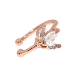 Ohrmanschette,Ohrmanschette Diamant,Ear Cuff ohne Piercing,14k Gold Ohrmanschette,Fake Piercing, Knorpel Armreif,Ohrring Helix cuff,fake Helix Piercing