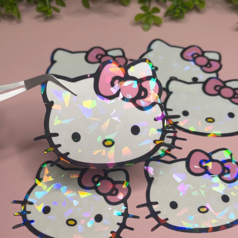 Timer Hello Kitty Sticker Kitty Hello Stickers - Etsy