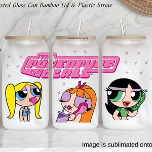 Teen Powerpuff Girls Iced Coffee Cup | Blossom Buttercup Bubbles | Personalized Softgirl Gift | Custom Birthday Present | Girly Gifts