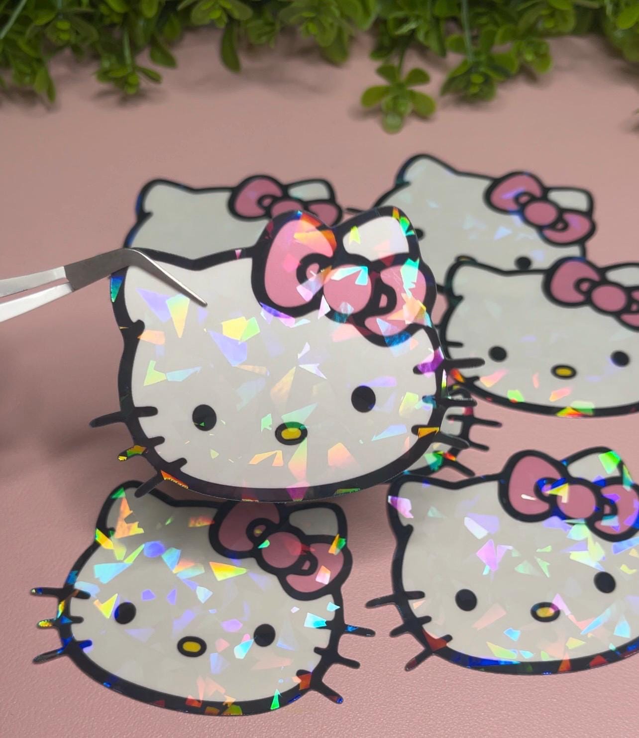 Hello Kitty Stickers Waterproof Holographic Sanrio & Friends Candy Bag Labels Birthday Party Gifts Under 10