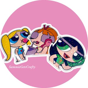 BUNDLE blossom buttercup bubbles | teen powerpuff girls stickers | girly gifts | birthday labels | sticker girl | glitter cartoon stickers