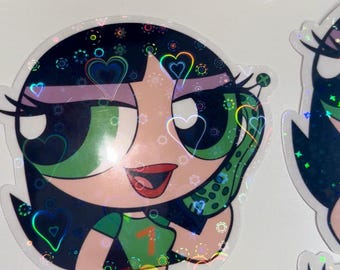 buttercup | teen powerpuff girls stickers | girly gifts | birthday labels | sticker girly | cartoon stickers | water bottle stickers