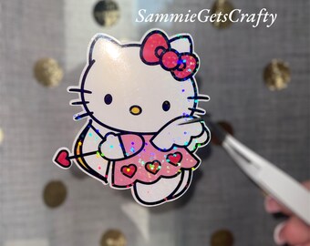 Hello Kitty Angel Sticker | Holographic Vinyl Decal - Etsy