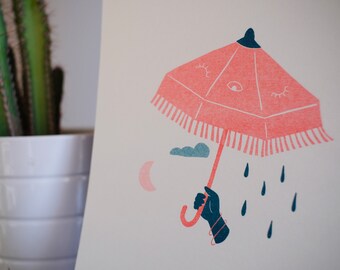 THE RAIN - Illustration 24x30cm