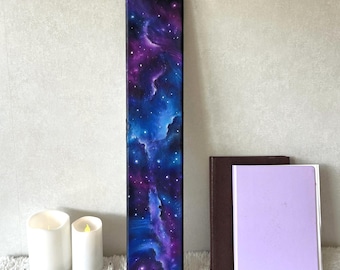 Pintura al óleo espacial original: Arte de nebulosa celestial, regalo astronómico