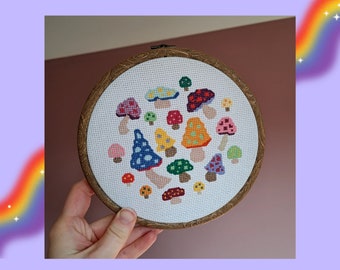 Enchanted Mushroom Diamond Painting Short Lint Soft Canvas Kit