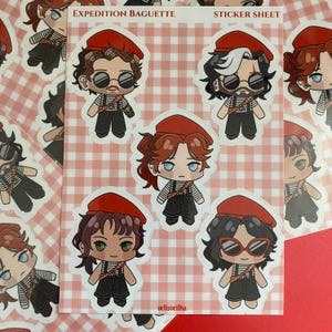 Clair Obscur Expedition 33 Sticker Sheet: Baguette Outfits