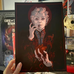 Ascated Astarion Art Print A4 & A5, Videospiel, Baldur's Gate 3, Vampir, Gothic, Illustration
