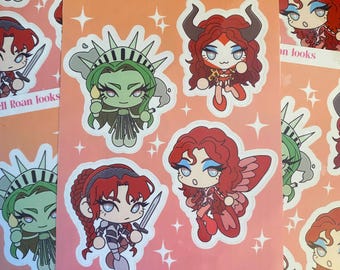 Chappell Roan Sticker Sheet: Iconic Outfits, Lesbian LGBT Pop Music