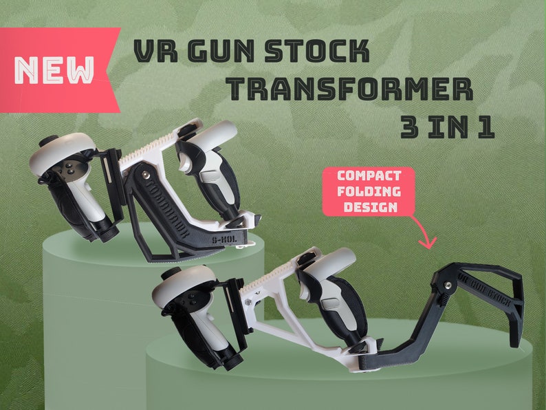 VR Gunstock Transformer 3 in 1 tomahawk for Oculus Meta Etsy