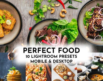 FOOD PRESETS, White Clean Bright Food Blogger Filters, Food Photograpy | 10 Lightroom Presets Mobile & Desktop, Food Filters