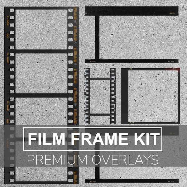 60 FILM FRAMES | Negative Film Frames Kit | Instagram Story Post Kit | Film Negative Border | Analog | Kodak Border | Instant Film Borders