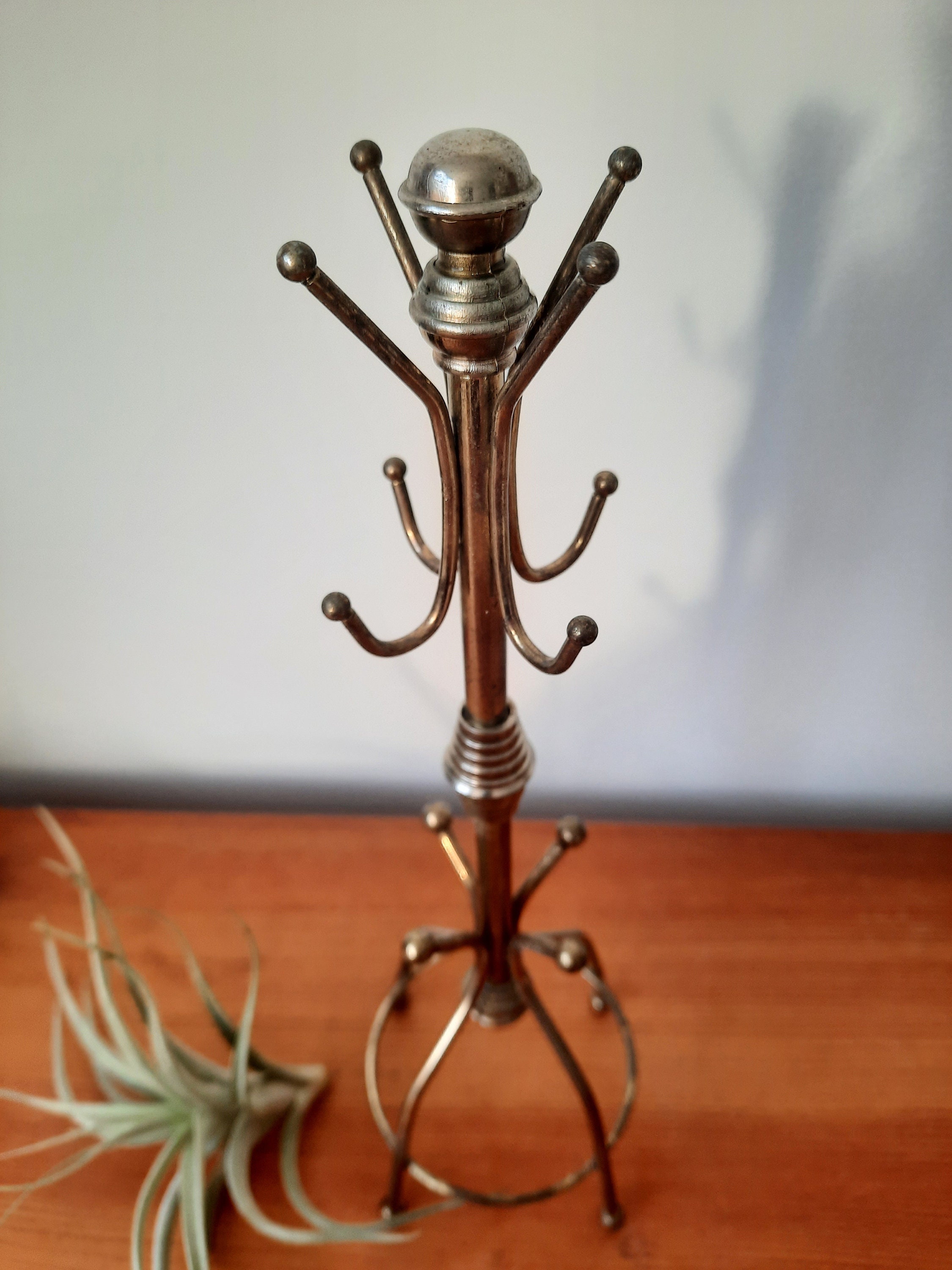 Vintage Brass Jewellery Tree Stand Etsy Australia