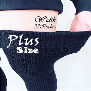 REAL PLUS SIZE Thigh High Socks extra Long, Thick, Knee Socks