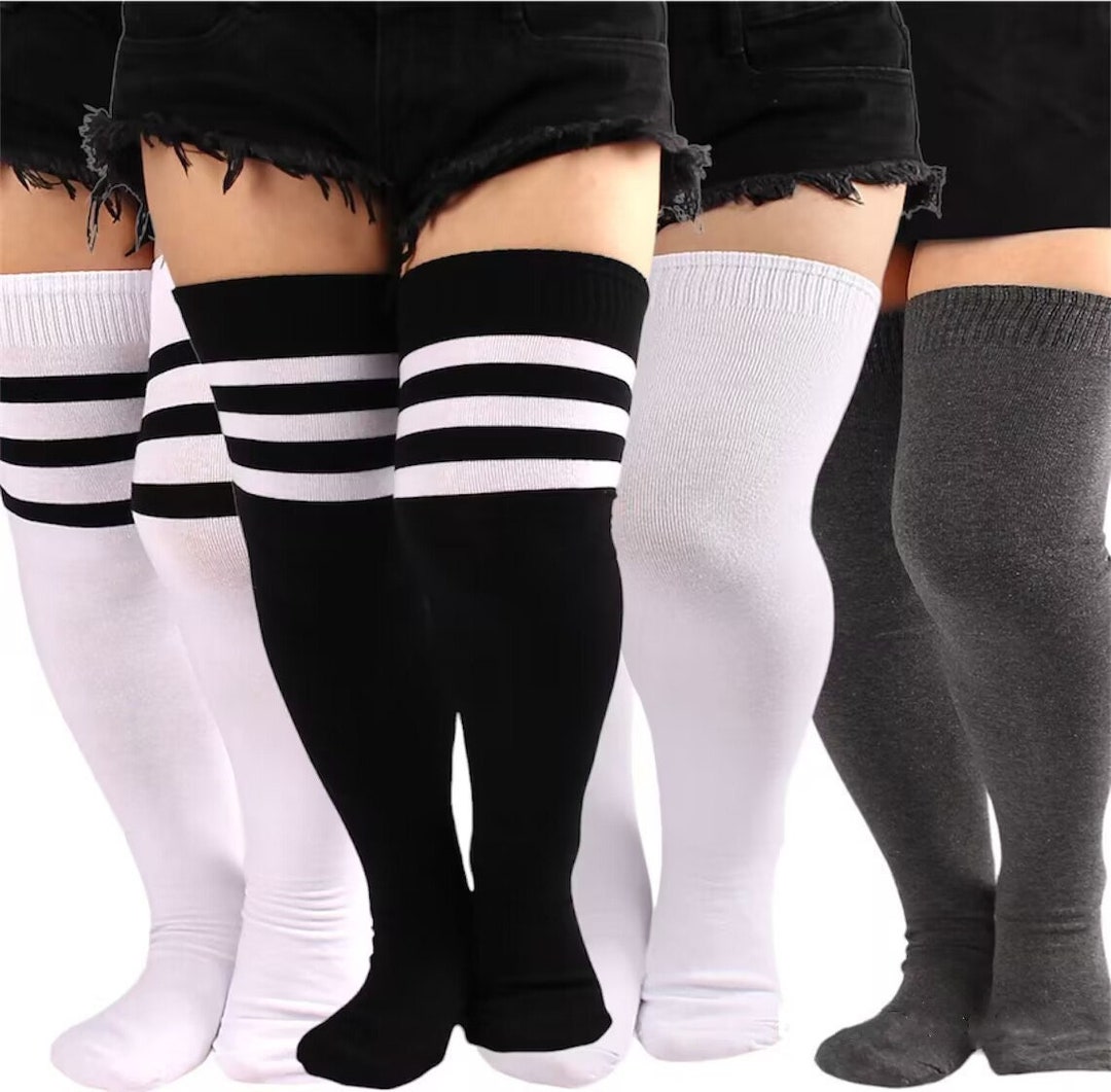 PLUS SIZE Super Long Thigh High Socks/ Extra Long Thigh High Etsy