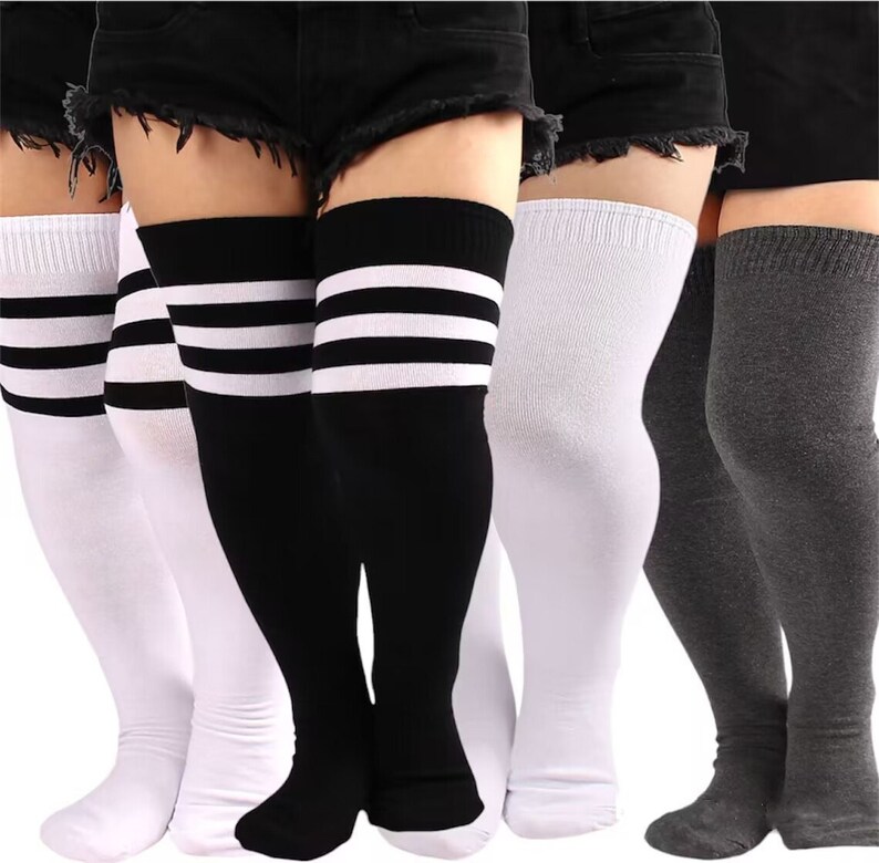 PLUS SIZE Super Long Thigh High Socks/ Extra Long Thigh High Etsy