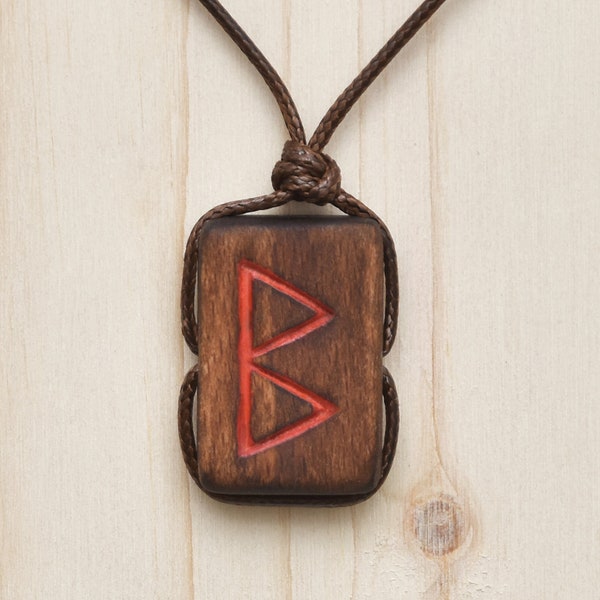 Berkana – fertility and birth rune amulet – Transformation talisman necklace –– Norse pagan Viking handmade charm