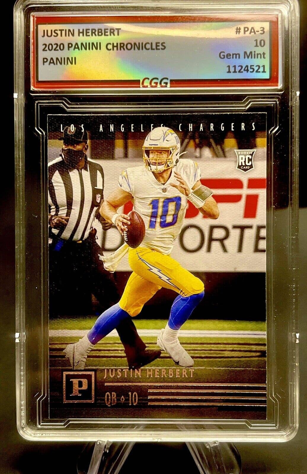 2020 Panini Chronicles PA-3 Justin Herbert Rc CGG 10 Gem Mint - Etsy