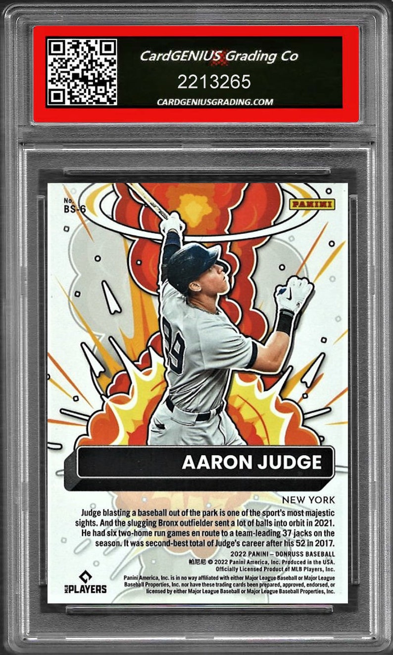 2022 Panini Donruss Bomb Squad Diamond BS6 Aaron Judge Etsy
