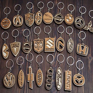 Laser Cut Wood Car Keychains | CNC File, Laser Cutting File | Dxf, Svg, Jpg, Cdr, Eps Vector